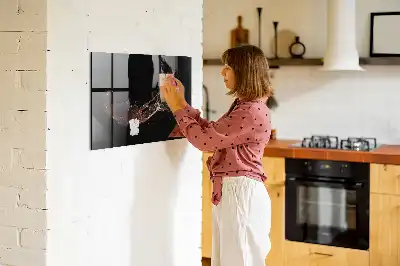 Beschreibbare Magnettafel für die Küche als Motiv Verschüttetes Getränk