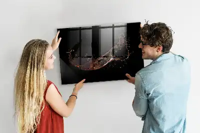 Beschreibbare Magnettafel für die Küche als Motiv Verschüttetes Getränk