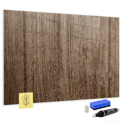 Beschreibbare Magnettafel für die Küche in dunkler Holzoptik