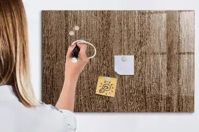 Beschreibbare Magnettafel für die Küche in dunkler Holzoptik