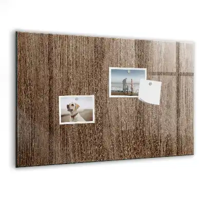 Beschreibbare Magnettafel für die Küche in dunkler Holzoptik