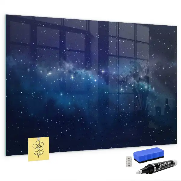 Beschreibbare Magnettafel für die Küche mit Motiv von nächtlichem Himmel und Sternen