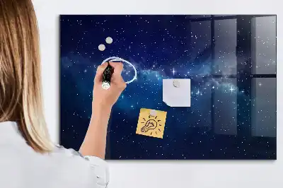 Beschreibbare Magnettafel für die Küche mit Motiv von nächtlichem Himmel und Sternen