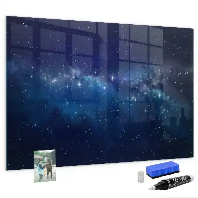 Beschreibbare Magnettafel für die Küche mit Motiv von nächtlichem Himmel und Sternen