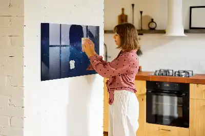 Beschreibbare Magnettafel für die Küche mit Motiv von nächtlichem Himmel und Sternen