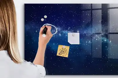 Beschreibbare Magnettafel für die Küche mit Motiv von nächtlichem Himmel und Sternen