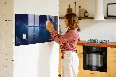 Beschreibbare Magnettafel für die Küche mit Motiv von nächtlichem Himmel und Sternen