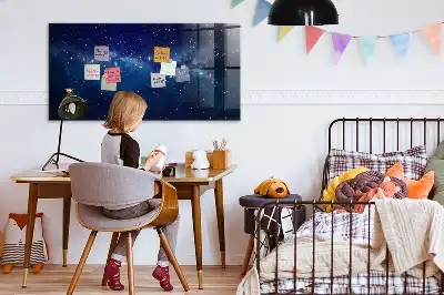 Beschreibbare Magnettafel für die Küche mit Motiv von nächtlichem Himmel und Sternen