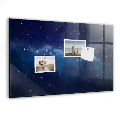 Beschreibbare Magnettafel für die Küche mit Motiv von nächtlichem Himmel und Sternen