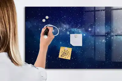 Beschreibbare Magnettafel für die Küche mit Motiv von nächtlichem Himmel und Sternen