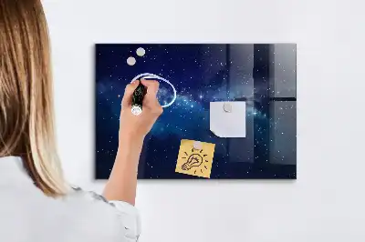 Beschreibbare Magnettafel für die Küche mit Motiv von nächtlichem Himmel und Sternen