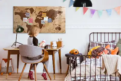 Magnettafel Vintage Weltkarte beschreibbare Ausführung