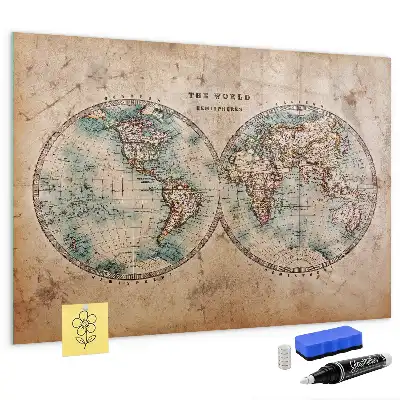 Magnetische Weltkarte beschreibbare Tafel für die Küche