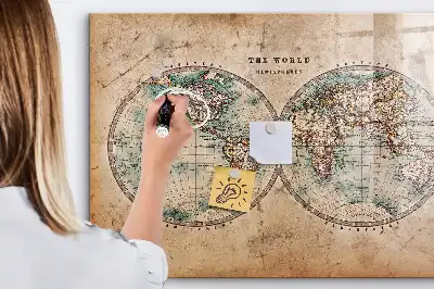 Magnetische Weltkarte beschreibbare Tafel für die Küche