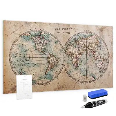 Magnetische Weltkarte beschreibbare Tafel für die Küche