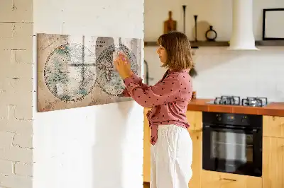 Magnetische Weltkarte beschreibbare Tafel für die Küche