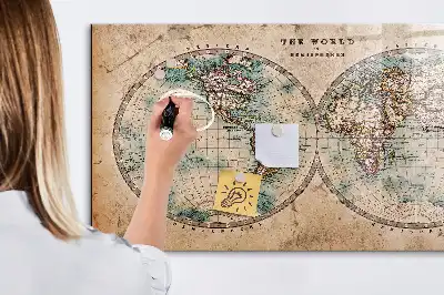 Magnetische Weltkarte beschreibbare Tafel für die Küche