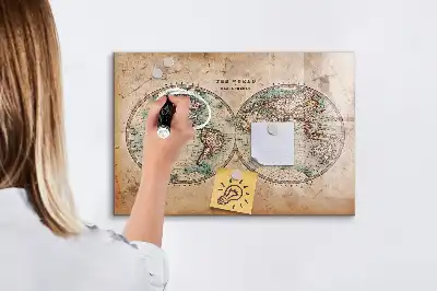 Magnetische Weltkarte beschreibbare Tafel für die Küche