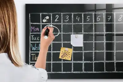Magnettafel Stundenplan beschreibbare Ausführung