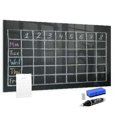 Magnettafel Stundenplan beschreibbare Ausführung