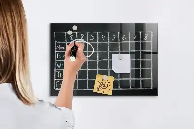 Magnettafel Stundenplan beschreibbare Ausführung