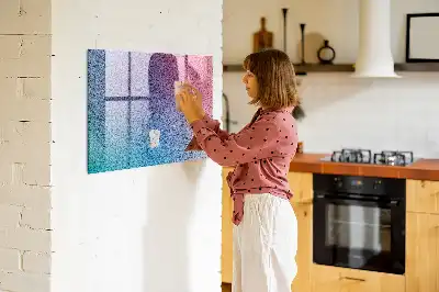 Beschreibbare Magnettafel für die Küche mit Farbverlaufsmuster