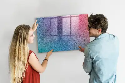 Beschreibbare Magnettafel für die Küche mit Farbverlaufsmuster