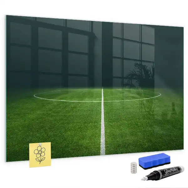 Magnettafel beschreibbar mit Fußballfeld-Motiv