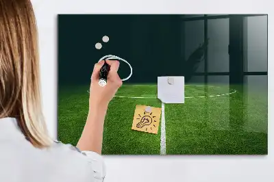 Magnettafel beschreibbar mit Fußballfeld-Motiv