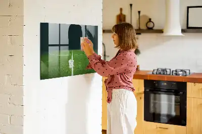 Magnettafel beschreibbar mit Fußballfeld-Motiv