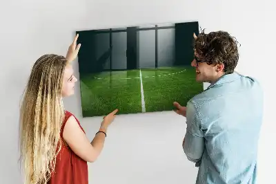 Magnettafel beschreibbar mit Fußballfeld-Motiv