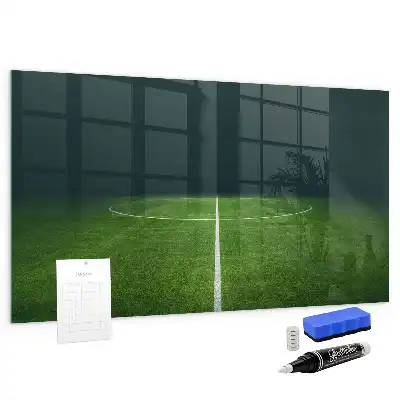 Magnettafel beschreibbar mit Fußballfeld-Motiv