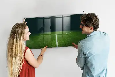 Magnettafel beschreibbar mit Fußballfeld-Motiv