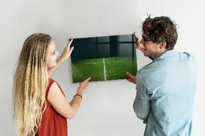 Magnettafel beschreibbar mit Fußballfeld-Motiv