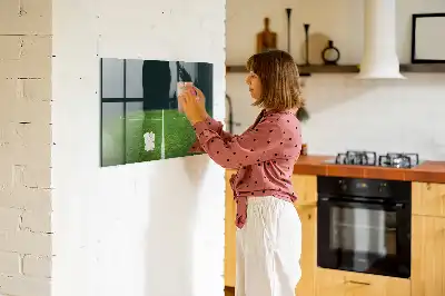 Magnettafel beschreibbar mit Fußballfeld-Motiv