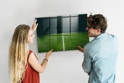 Magnettafel beschreibbar mit Fußballfeld-Motiv