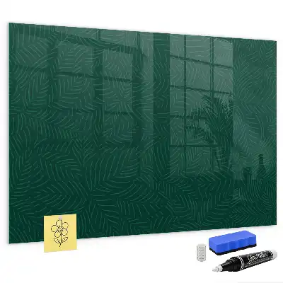 Beschreibbare Magnettafel für die Küche mit Blättermuster