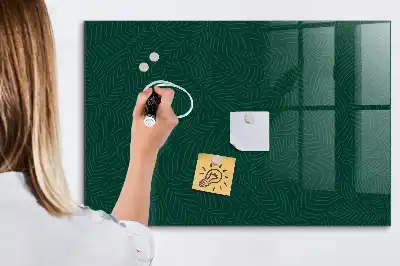 Beschreibbare Magnettafel für die Küche mit Blättermuster
