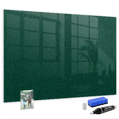 Beschreibbare Magnettafel für die Küche mit Blättermuster
