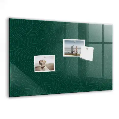 Beschreibbare Magnettafel für die Küche mit Blättermuster