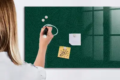 Beschreibbare Magnettafel für die Küche mit Blättermuster
