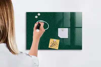 Beschreibbare Magnettafel für die Küche mit Blättermuster