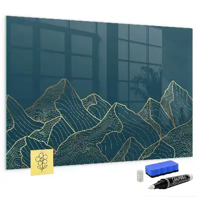 Beschreibbare Magnettafel Bergeskizze für die Küche