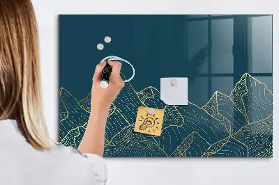 Beschreibbare Magnettafel Bergeskizze für die Küche