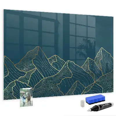 Beschreibbare Magnettafel Bergeskizze für die Küche