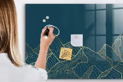 Beschreibbare Magnettafel Bergeskizze für die Küche