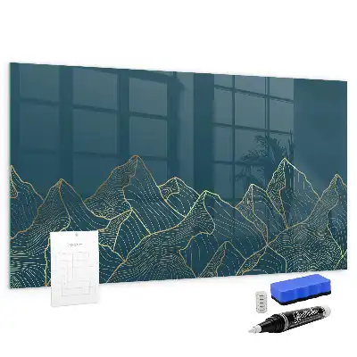 Beschreibbare Magnettafel Bergeskizze für die Küche