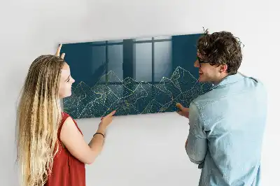 Beschreibbare Magnettafel Bergeskizze für die Küche