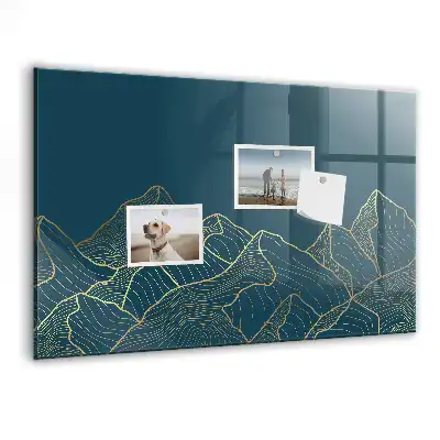Beschreibbare Magnettafel Bergeskizze für die Küche