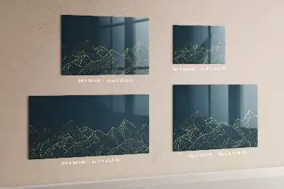 Beschreibbare Magnettafel Bergeskizze für die Küche